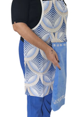 Büşra Kadife  Havlulu Mutfak Önlüğü Mavi